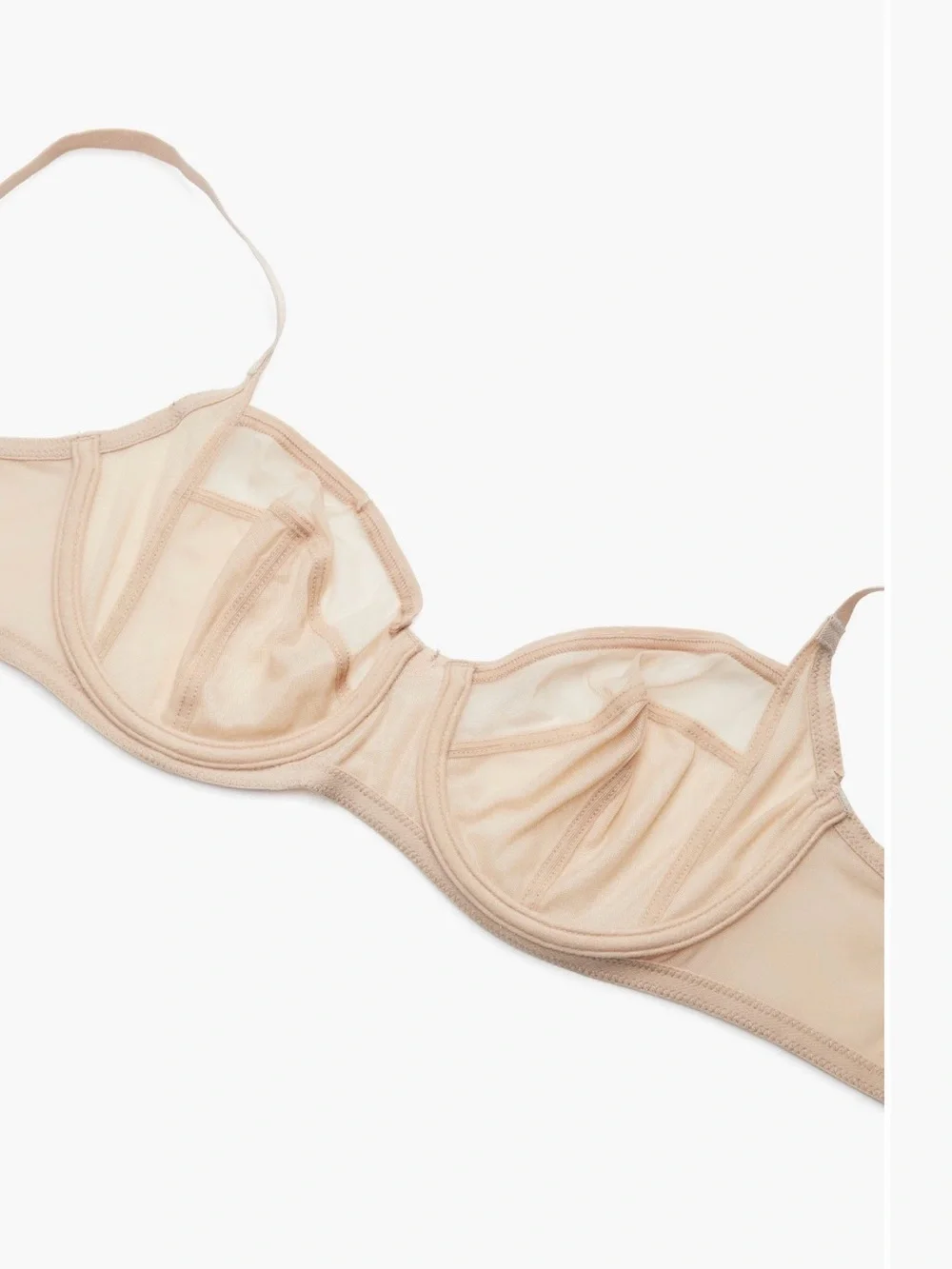 Skarlett Blue Sheer Full-Coverage Bra in Nude